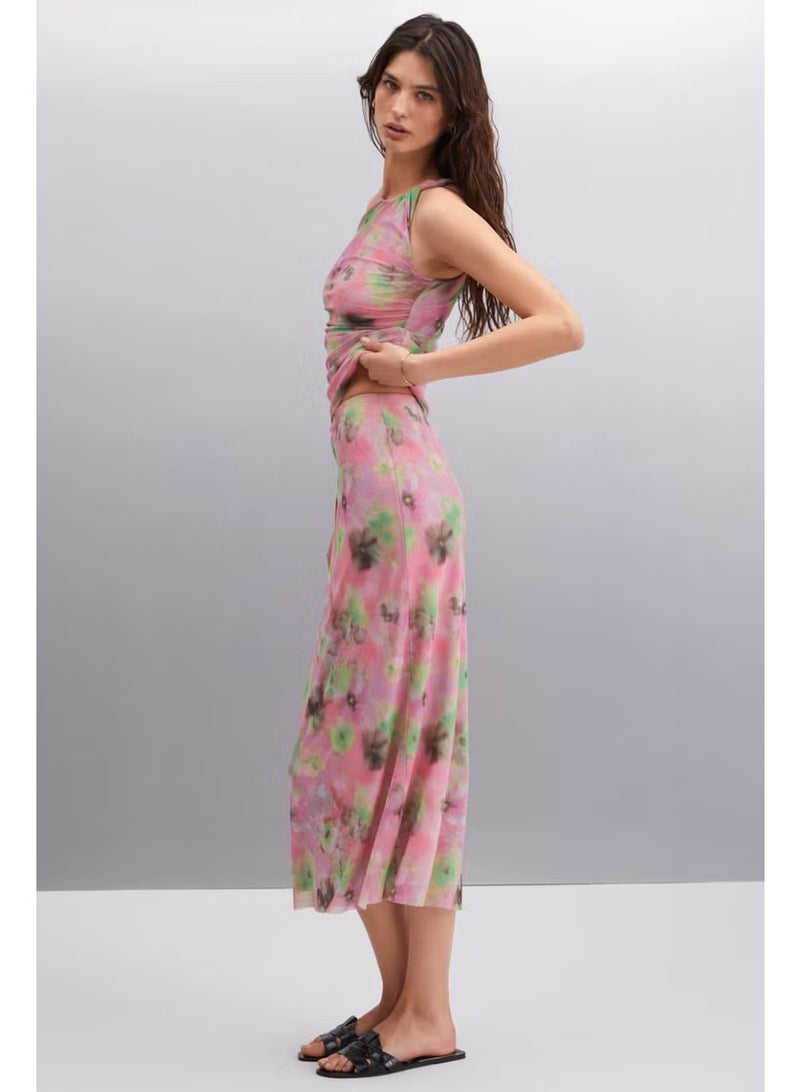 GRIMELANGE Jaxie Women's Polyester Slim Pink Skirt - Image 4